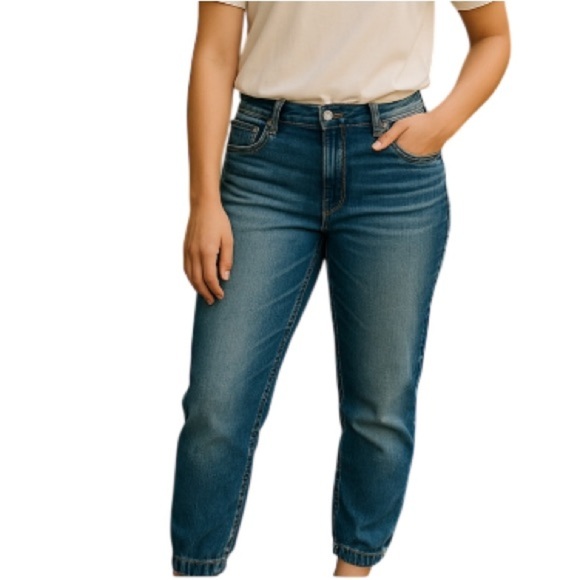 AMERICAN EAGLE Super Stretch Jogger Jeans Blue Medium Wash *As Is* Size 4 - Picture 1 of 13